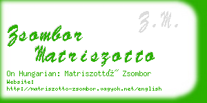 zsombor matriszotto business card